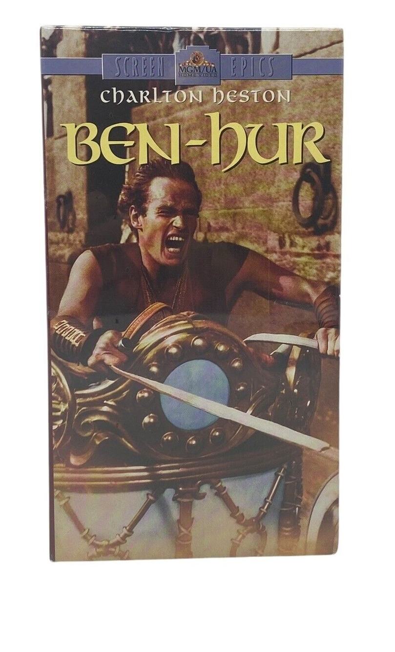 Charlton Heston - Ben-Hur Movie VHS 1996 2-Tape Set MGM Home Video 11 Oscars New
